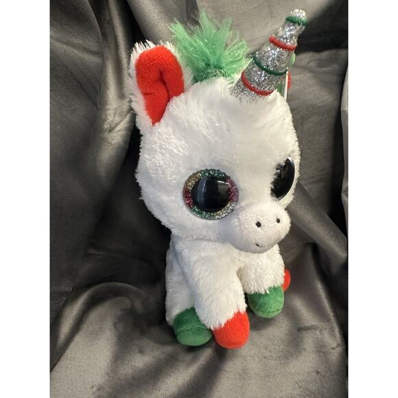 Ty Beanie Boo Candy Cane Plush Christmas Unicorn - Picture 7 of 8